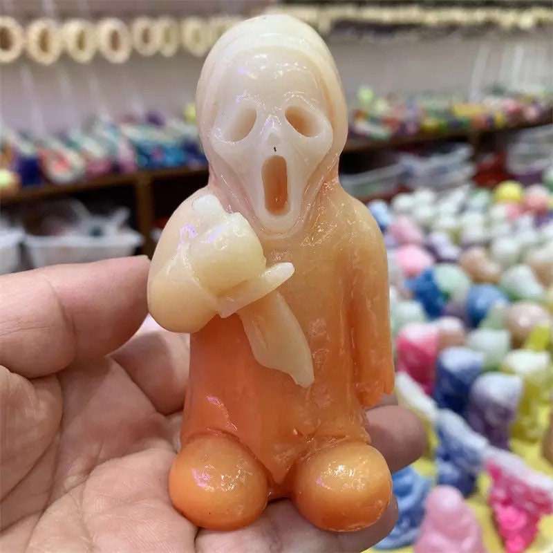 Ghostface Crystal Figurine - Luminous Horror Movie Statue
