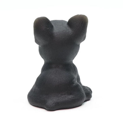 Obsidian French Bulldog Crystal Carving