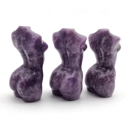 Lepidolite Goddess Body Carving