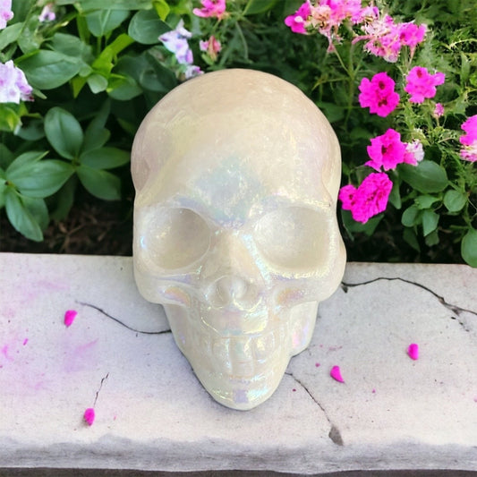Hand-Carved Jade Skull for Meditation  Witchcraft Aesthetics