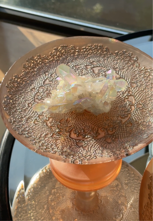 Angel Aura Quartz Cluster – Radiant Clarity & Prism Glow