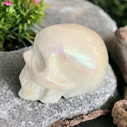 Hand-Carved Jade Skull for Meditation  Witchcraft Aesthetics