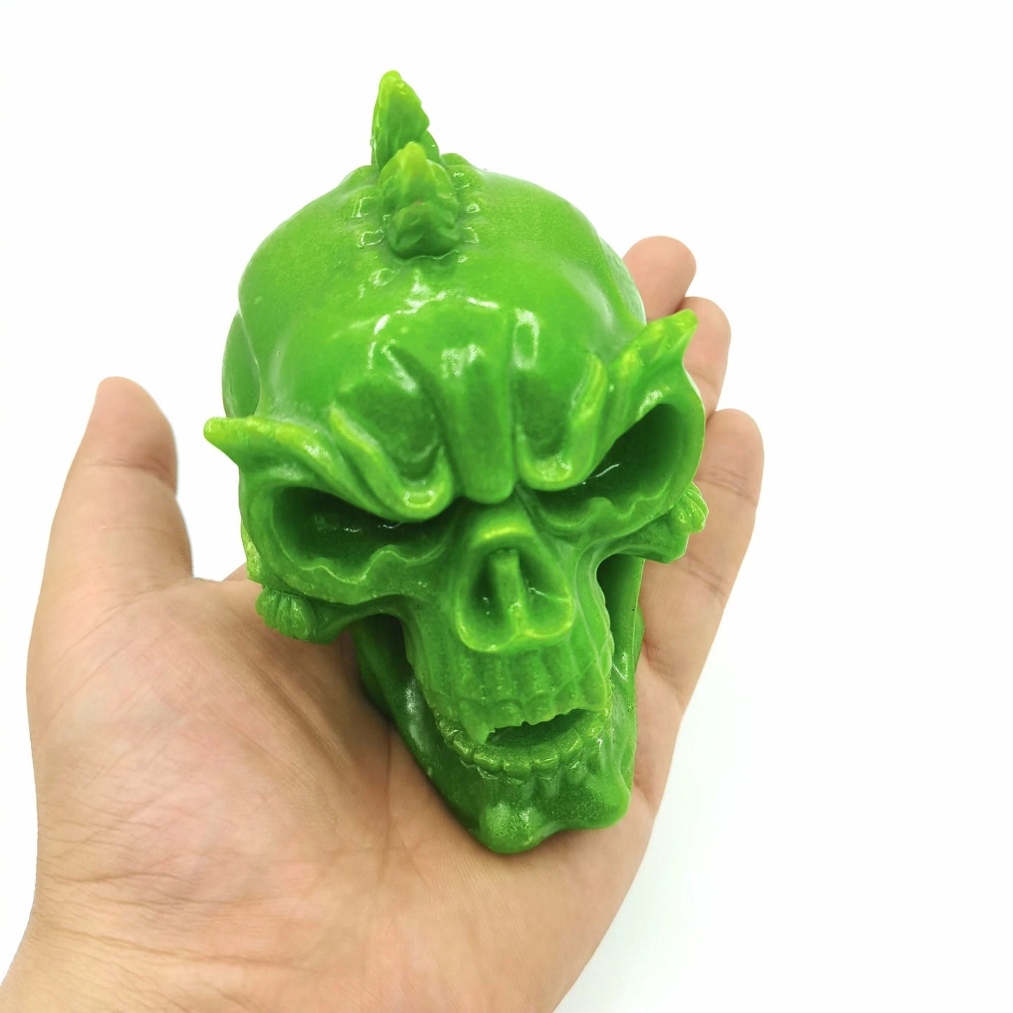 Luminous Mohawk Crystal Skull - Unique Halloween Home Decor