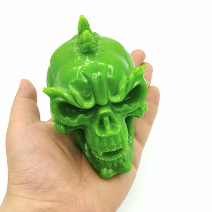 Luminous Mohawk Crystal Skull - Unique Halloween Home Decor