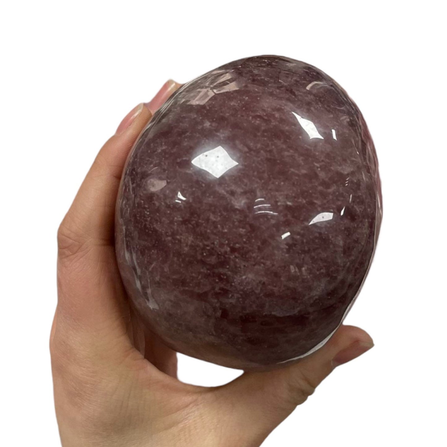Strawberry Quartz Crystal Skull - Hand Carved Meditation Stone for Witchy Decor  Healing