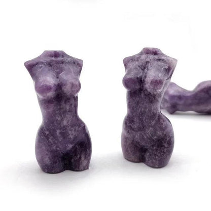 Lepidolite Goddess Body Carving
