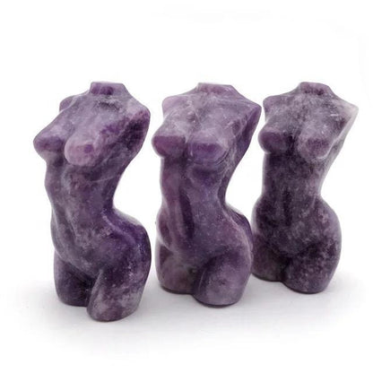 Lepidolite Goddess Body Carving