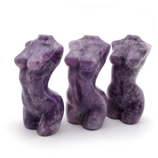 Lepidolite Goddess Body Carving