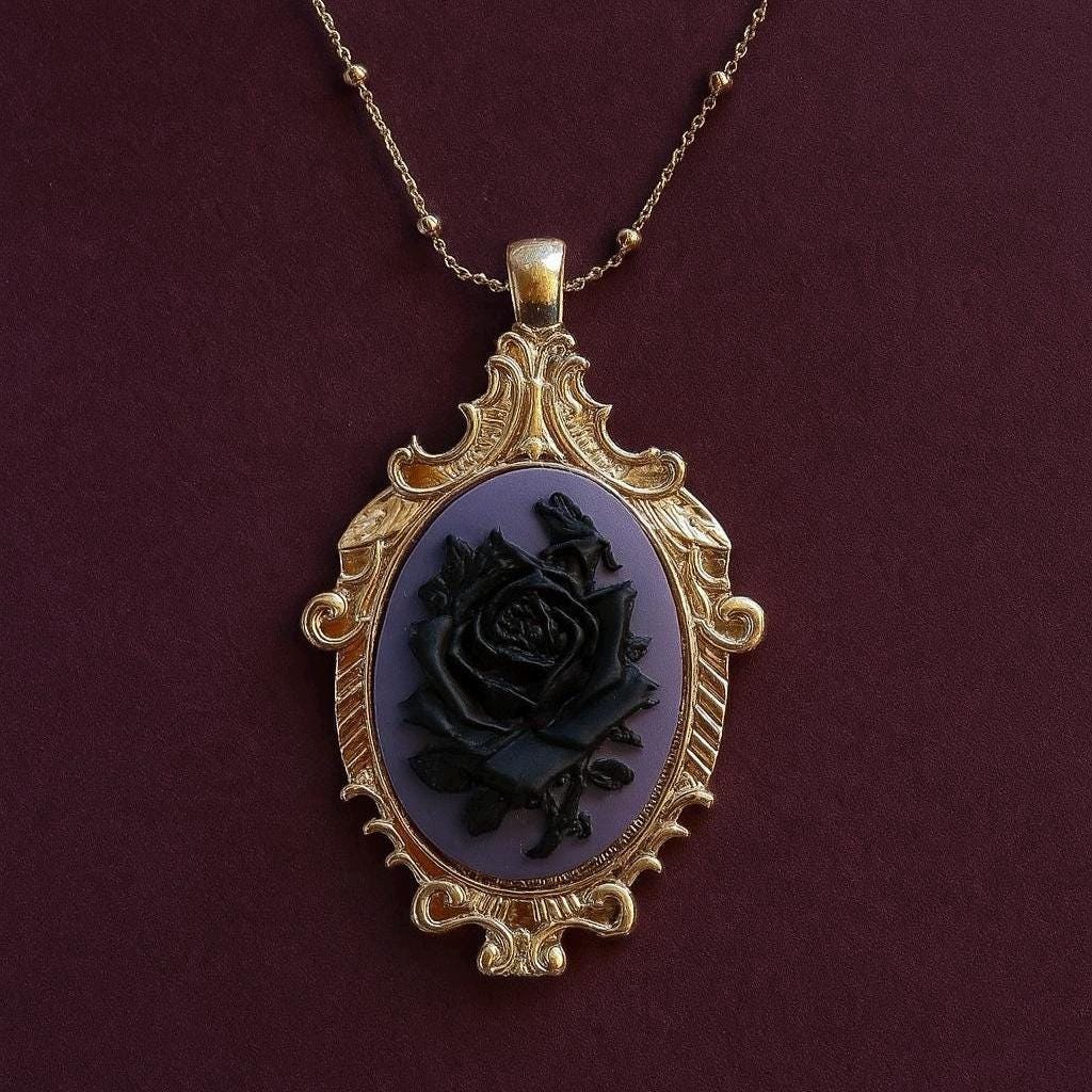 Victorian cameo necklace