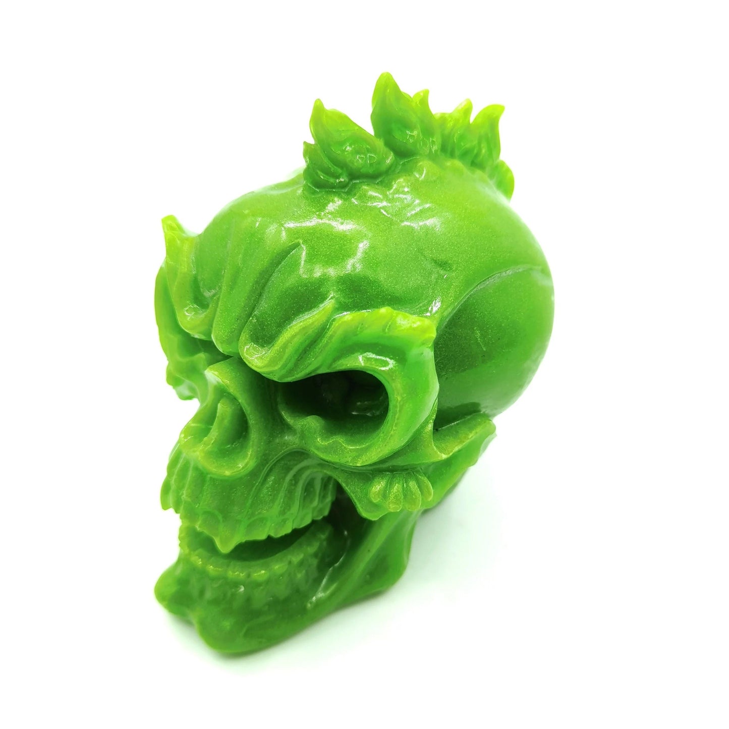 Luminous Mohawk Crystal Skull - Unique Halloween Home Decor