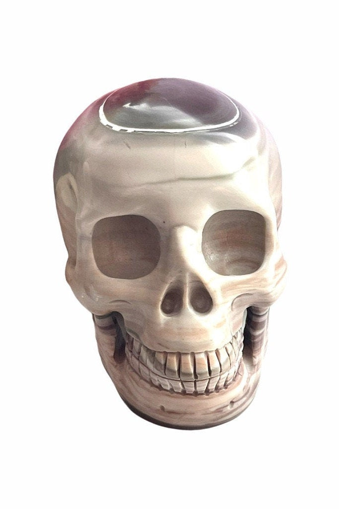 Leopard Jasper Skull - Hand Carved Healing Crystal Gemstone Decor