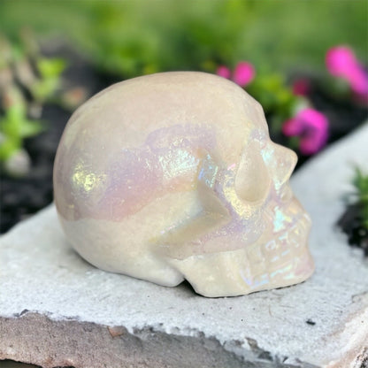 Hand-Carved Jade Skull for Meditation  Witchcraft Aesthetics