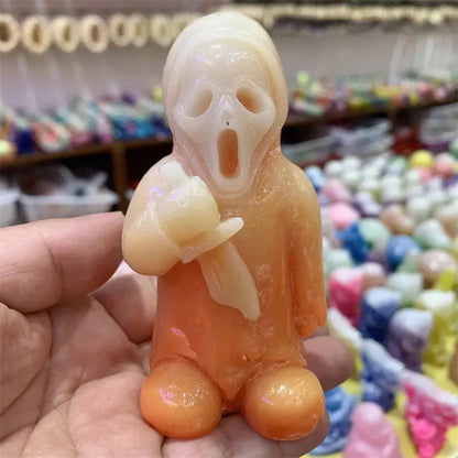 Ghostface Crystal Figurine - Luminous Horror Movie Statue