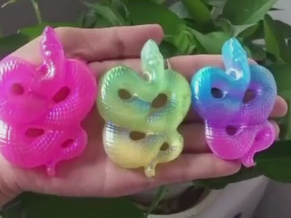 Angel Aura Selenite Snake Carving - Mystical and Unique Home Decor