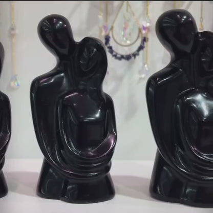 Obsidian Lovers Statue, Bride Groom Gift, Gifts for Girlfriend